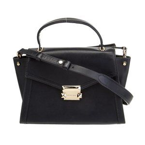Michael Kors Whitney Messenger Bag Leather Navy Blue